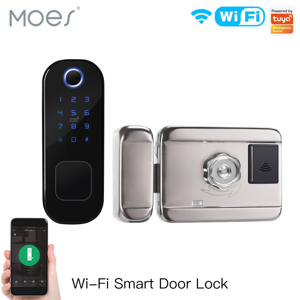 Home Security Upgrades - MOES-Smart Digital Door Lock com senha,