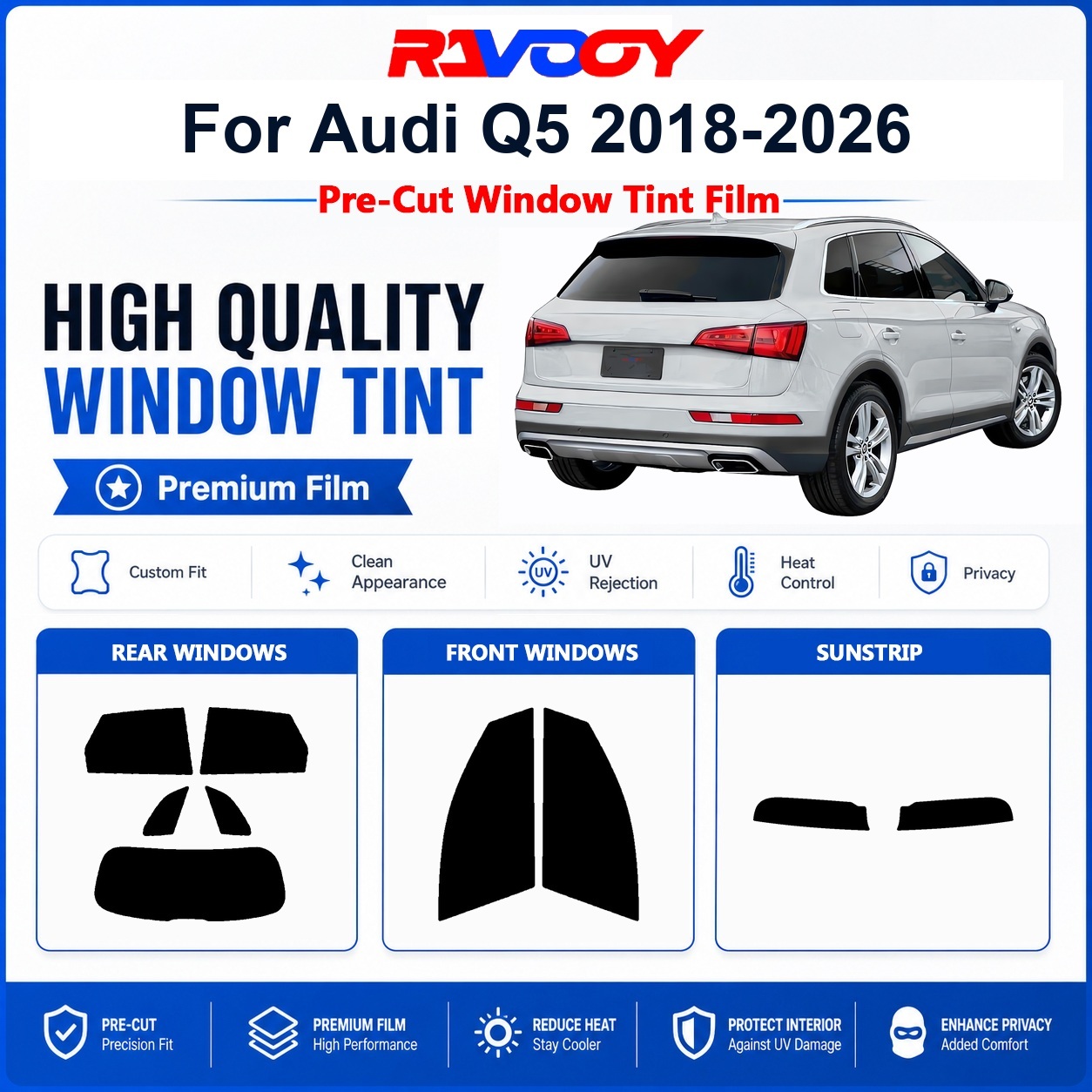 Home Security For Windows - Película Premium Pré-Cortada para Janelas Audi
