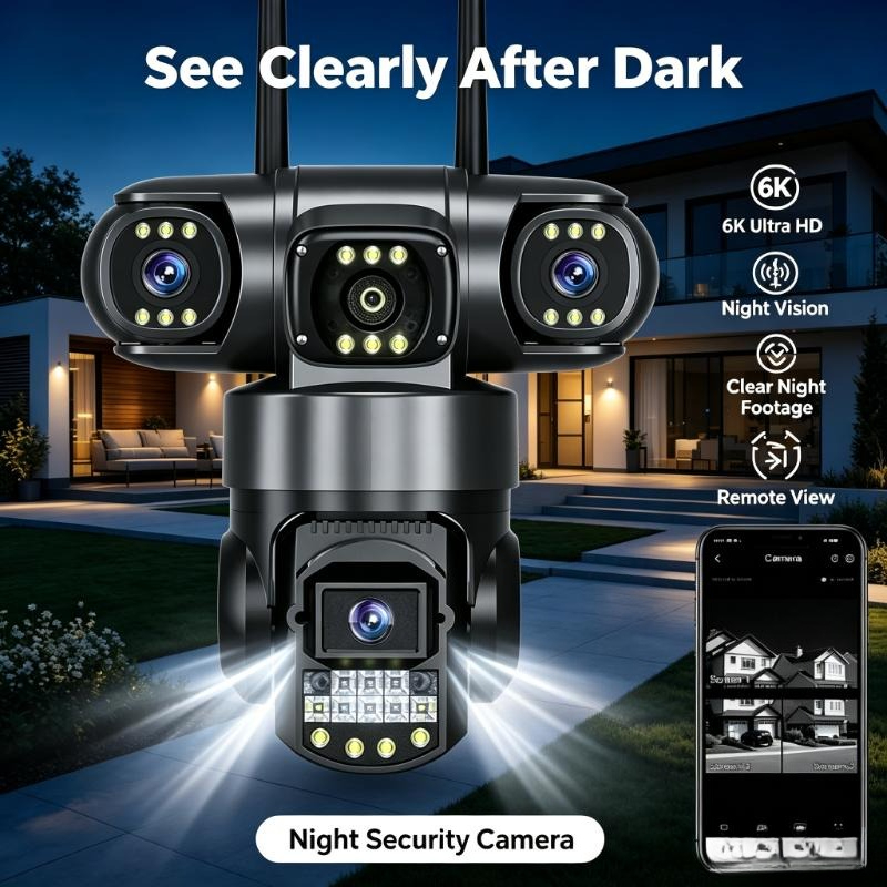 Home Yard Security Cameras - Câmera de Vigilância 4G Wifi com