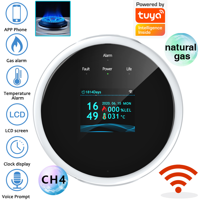 Home Security Upgrades - Sensor de Alarme de Gás WiFi