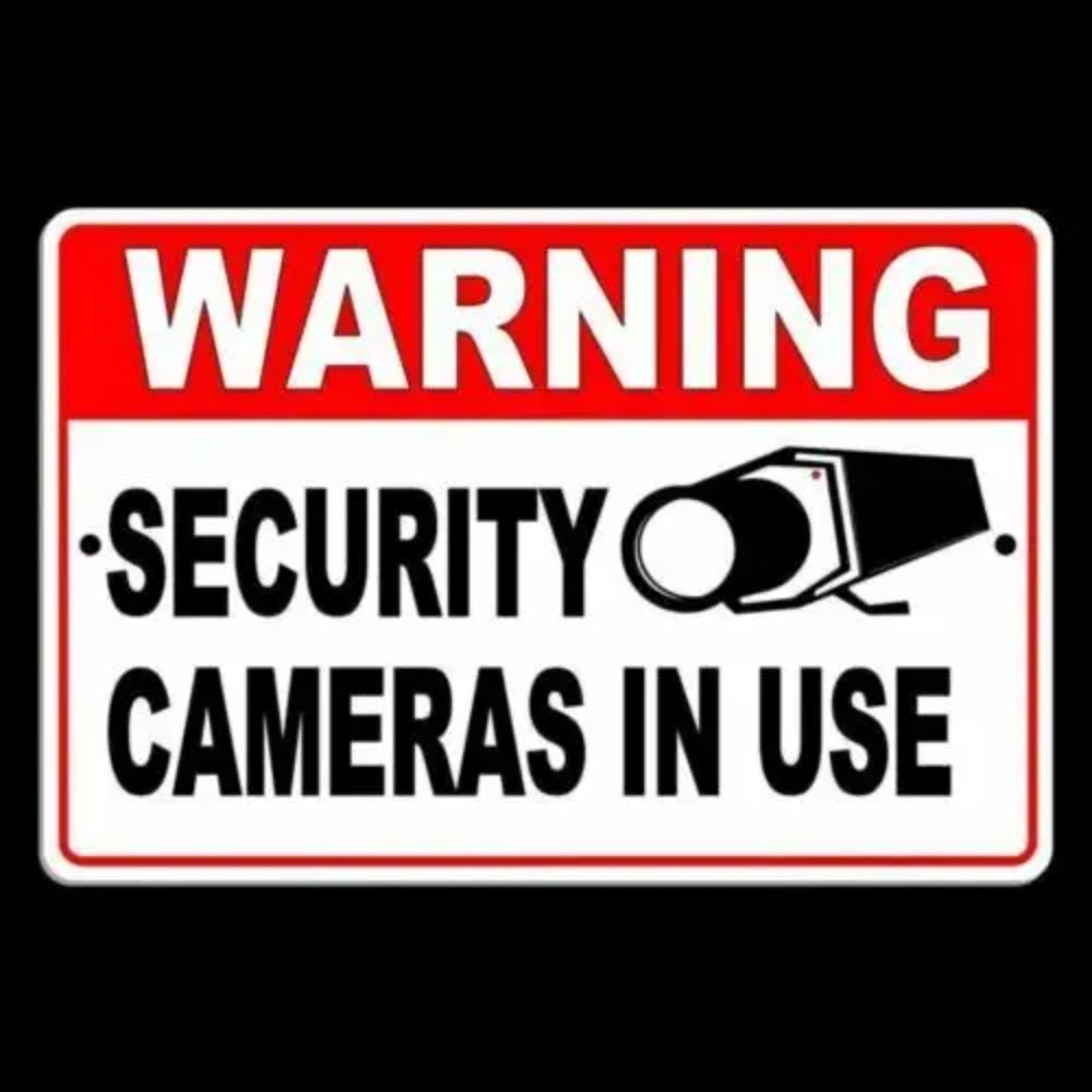 Home Yard Security Cameras - Câmeras de segurança em uso, placa