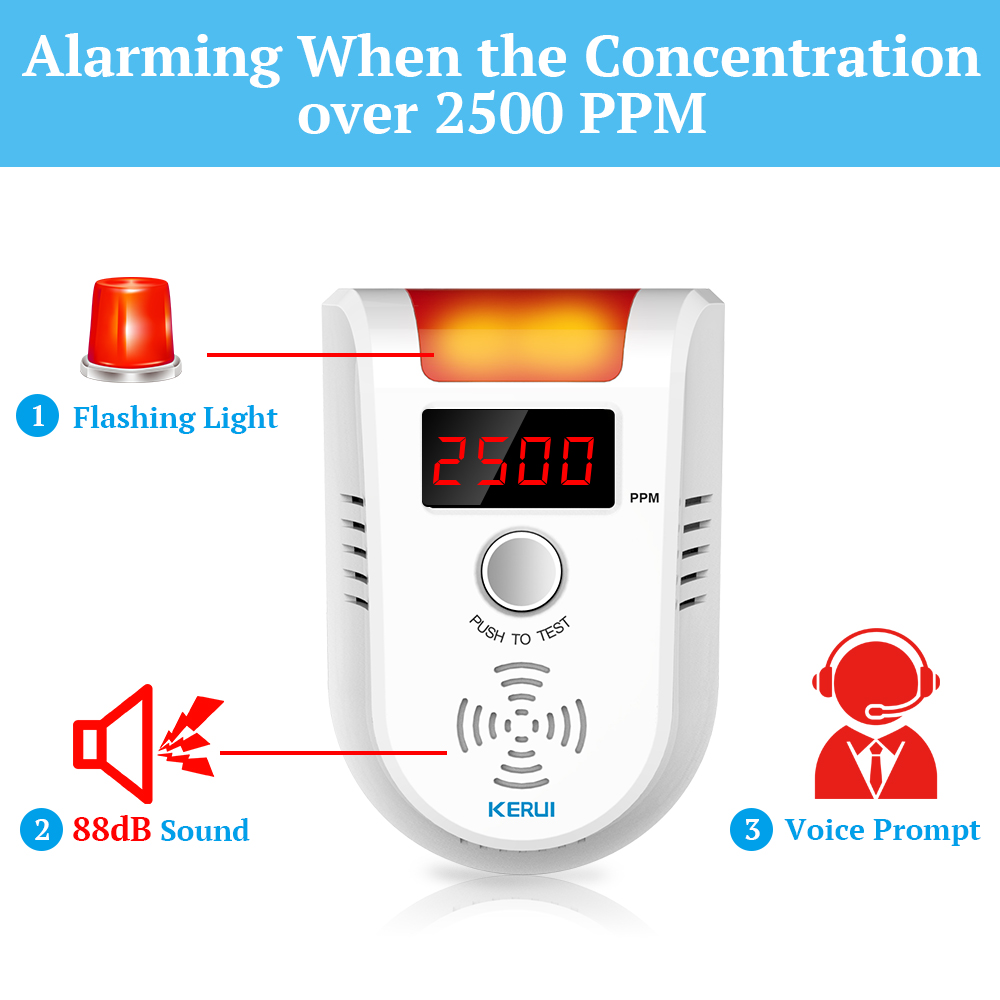 Kerui gd13 detector de gás lpg - Home Security Upgrades avaliação e preço