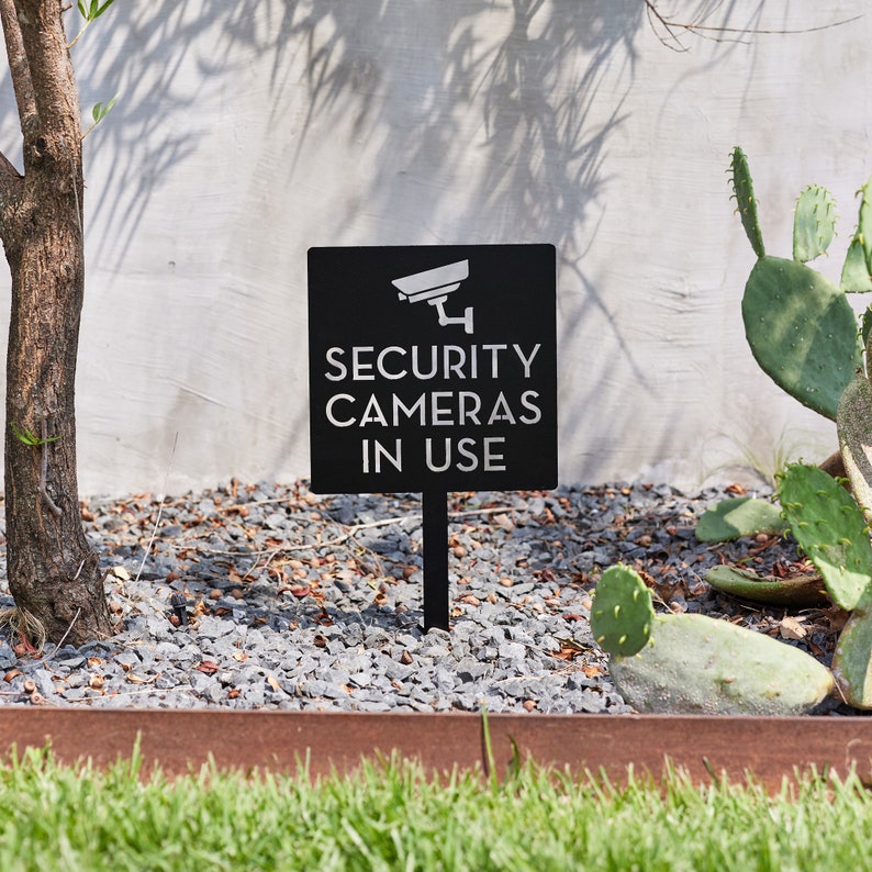 Placa de Aviso para Câmera de  - Home Yard Security Cameras avaliação e preço
