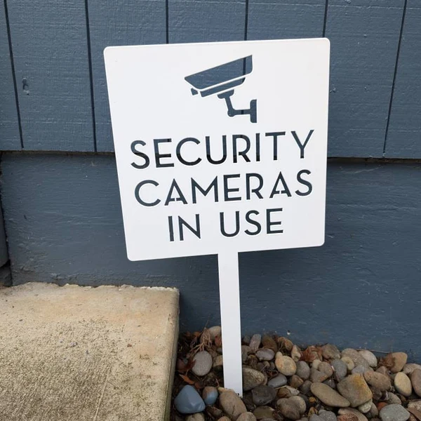 Placa de Aviso para Câmera de  - Home Yard Security Cameras avaliação e preço