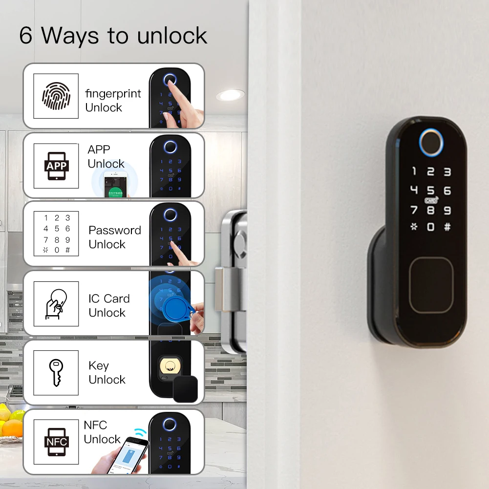 MOES-Smart Digital Door Lock c - Home Security Upgrades avaliação e preço