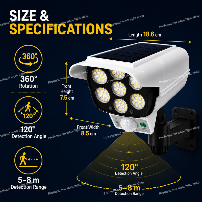 Câmera de Segurança Solar LED  - Home Yard Security Cameras avaliação e preço