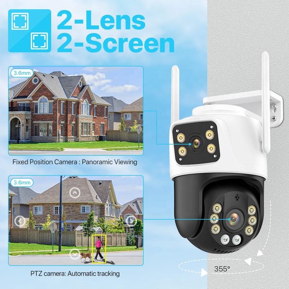 Câmera de Segurança PTZ WiFi 8 - Home Yard Security Cameras avaliação e preço