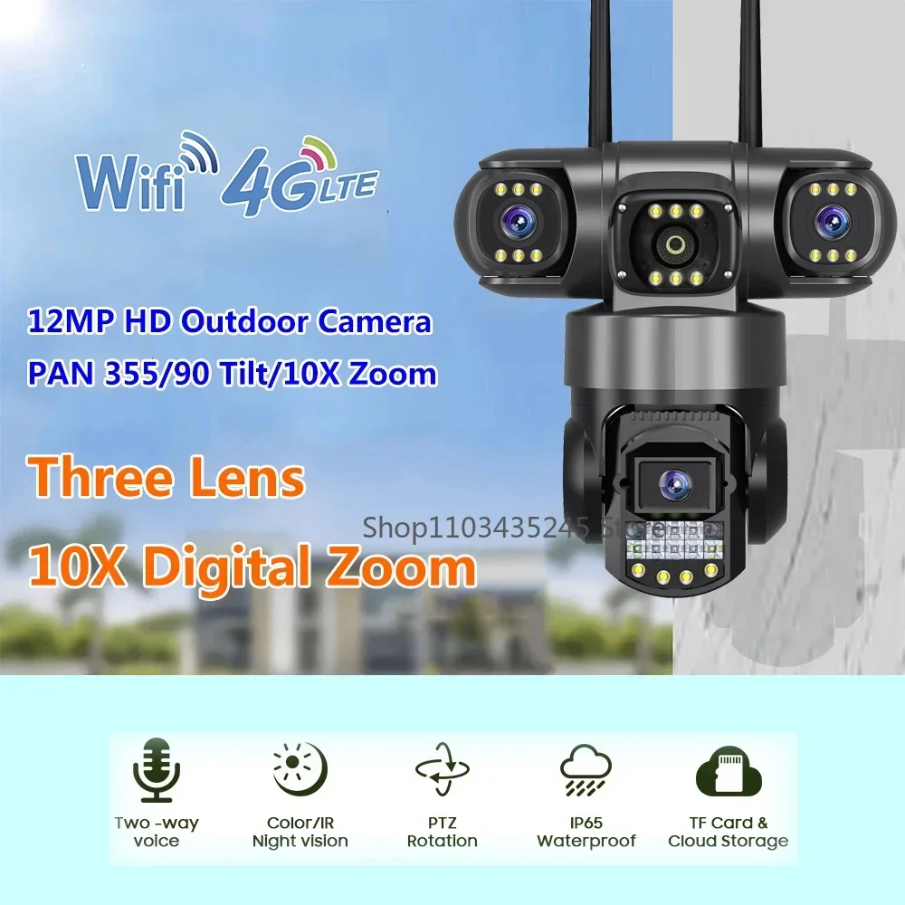 Câmera de Vigilância 4G Wifi c - Home Yard Security Cameras avaliação e preço