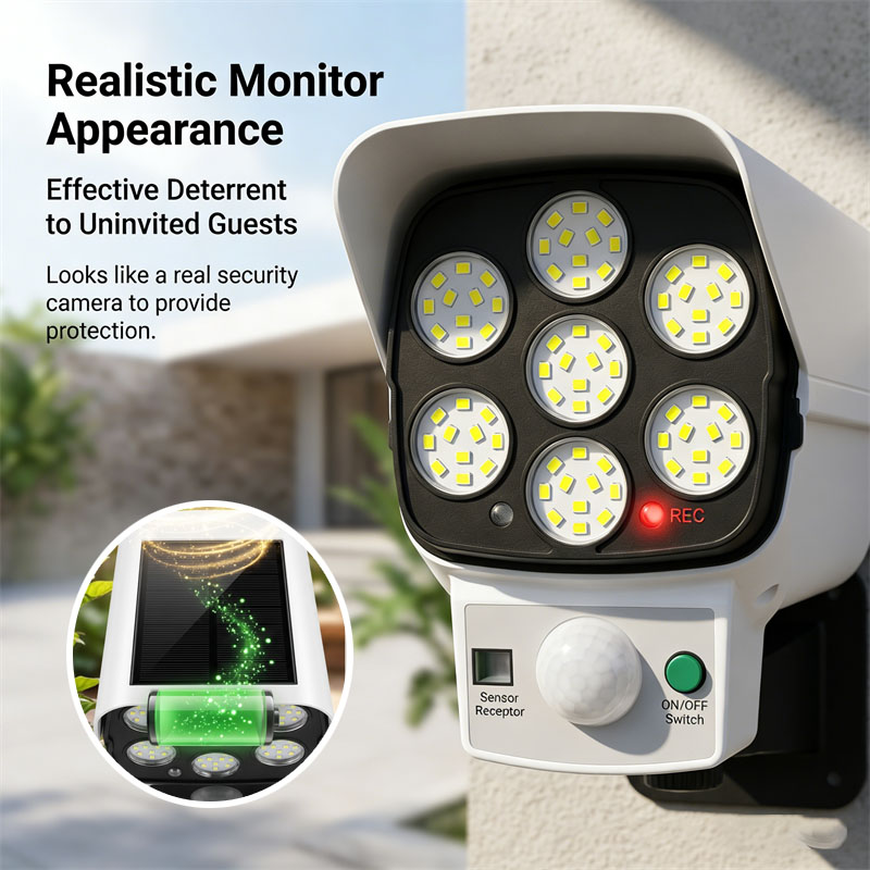 Câmera de Segurança Falsa Sola - Home Yard Security Cameras avaliação e preço