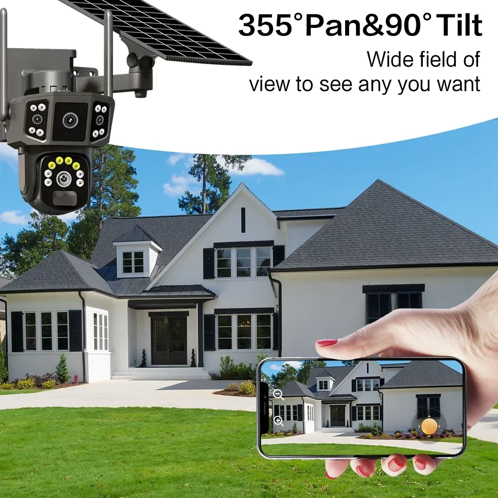 Câmera Solar WIFI 4G SIM V380, - Ip Camera Outdoor 4K avaliação e preço