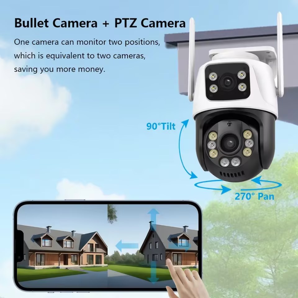 Hiseeu 4k 8mp lente dupla wifi - Ip Camera Outdoor 4K avaliação e preço