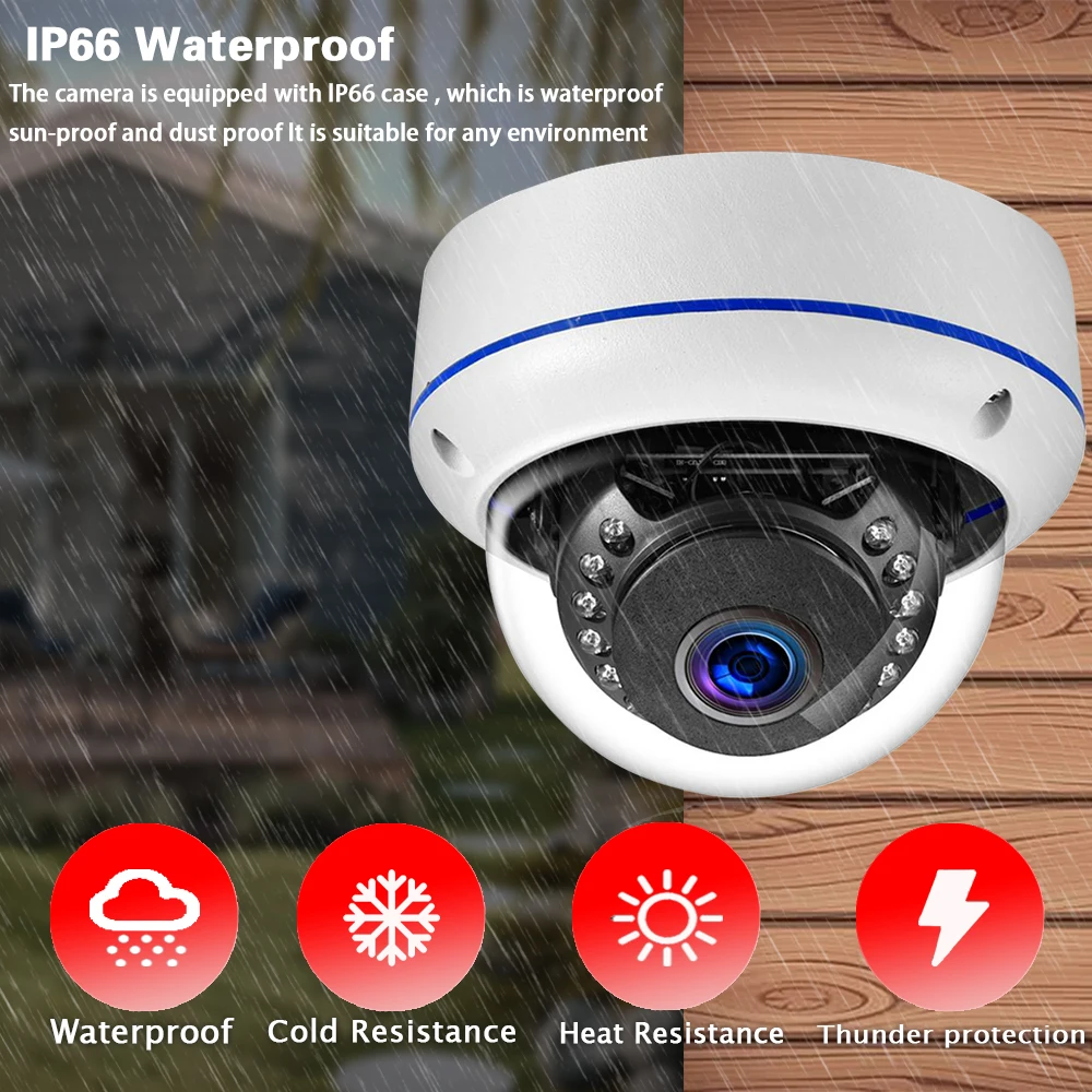Câmera IP Dome POE Tuya 5MP pa - Home Yard Security Cameras avaliação e preço